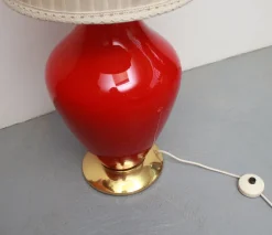 Online Pamono Floor Lamp in Red Glass, 1955