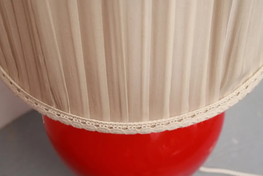 Online Pamono Floor Lamp in Red Glass, 1955