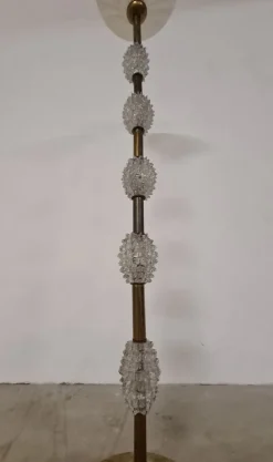 Hot Pamono Floor Lamp in Rostrato Glass attributed to Barovier & Toso, 1940s