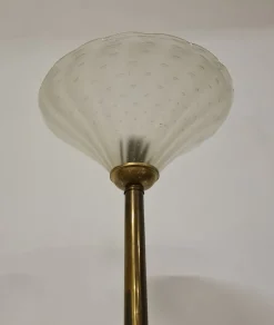 Hot Pamono Floor Lamp in Rostrato Glass attributed to Barovier & Toso, 1940s