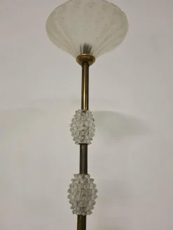 Hot Pamono Floor Lamp in Rostrato Glass attributed to Barovier & Toso, 1940s