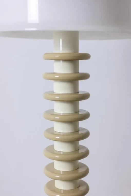 Best Pamono Floor Lamp in White and Beige Lacquered Wood by Ettore Sottsass, 1990s