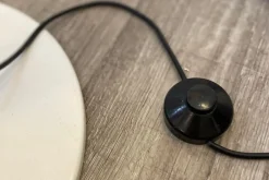 Hot Pamono Floor Lamp in White Enameled Metal from Luce, 1970s