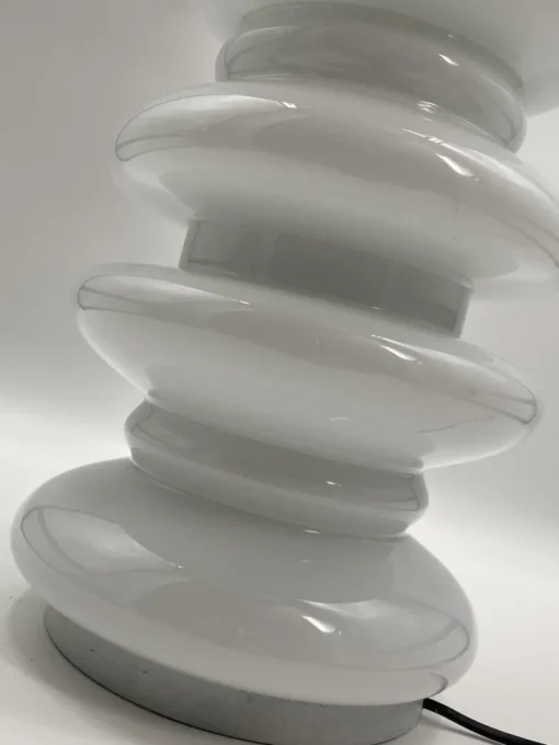 Best Pamono Floor Lamp in White Satined Glass by Carlos Nason for Mazzega, 1970s