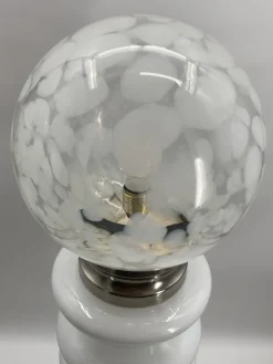 Best Pamono Floor Lamp in White Satined Glass by Carlos Nason for Mazzega, 1970s