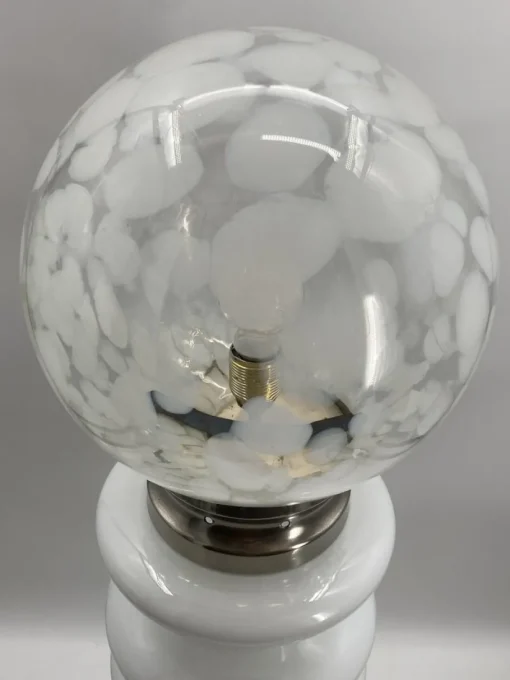 Best Pamono Floor Lamp in White Satined Glass by Carlos Nason for Mazzega, 1970s