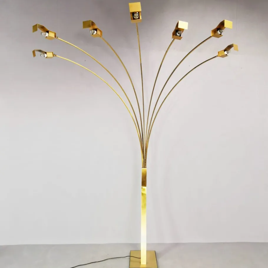 Clearance Pamono Floor Lamp with 7 Lights, 1970s