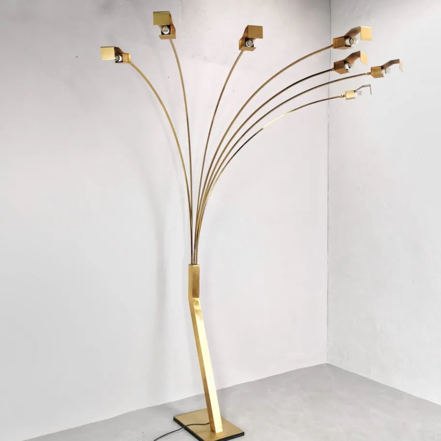 Clearance Pamono Floor Lamp with 7 Lights, 1970s