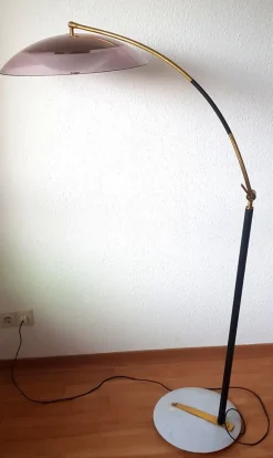 Discount Pamono Floor Lamp With Acrylic Glass Shade from Stilux Milano, 1960s