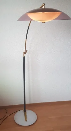 Discount Pamono Floor Lamp With Acrylic Glass Shade from Stilux Milano, 1960s