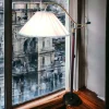 Sale Pamono Floor Lamp with Adjustable Arm and Fabric Lampshade, 1980s