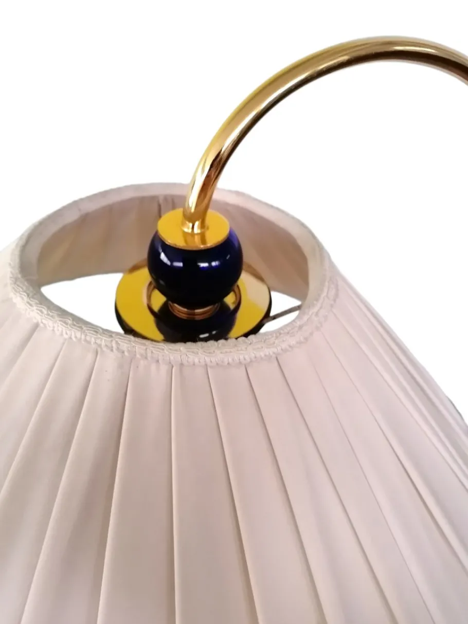 Sale Pamono Floor Lamp with Adjustable Arm and Fabric Lampshade, 1980s