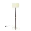 Sale Pamono Floor Lamp with Brass Base and Parchment Lampshade, 1940s