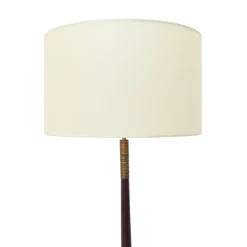 Sale Pamono Floor Lamp with Brass Base and Parchment Lampshade, 1940s