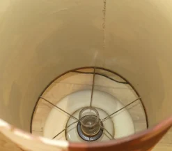 Discount Pamono Floor Lamp with Ceramic Base and Space Age Shade, 1970s