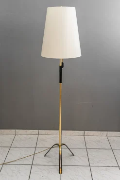 Online Pamono Floor Lamp with Fabric Shade by Rupert Nikoll, Vienna, Austria, 1950s
