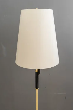 Online Pamono Floor Lamp with Fabric Shade by Rupert Nikoll, Vienna, Austria, 1950s