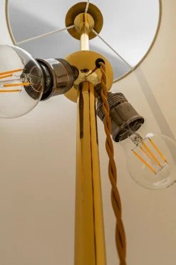 Online Pamono Floor Lamp with Fabric Shade by Rupert Nikoll, Vienna, Austria, 1950s