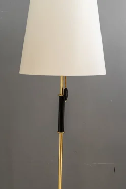 Online Pamono Floor Lamp with Fabric Shade by Rupert Nikoll, Vienna, Austria, 1950s