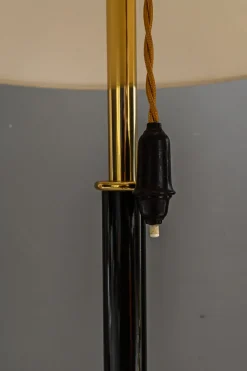 Online Pamono Floor Lamp with Fabric Shade by Rupert Nikoll, Vienna, Austria, 1950s