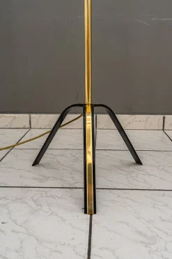 Online Pamono Floor Lamp with Fabric Shade by Rupert Nikoll, Vienna, Austria, 1950s