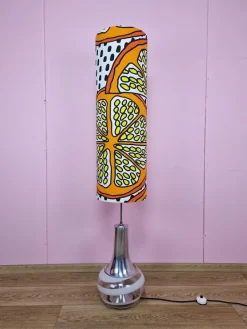 Clearance Pamono Floor Lamp with Illuminated Glass Base from Doria Leuchten, 1960s