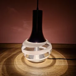 Clearance Pamono Floor Lamp with Illuminated Glass Base from Doria Leuchten, 1960s