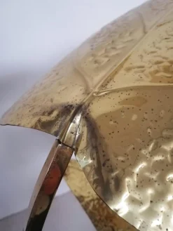 New Pamono Floor Lamp with Large Brass Leaves by Carlo Giorgi for Bottega Gadda, 1970s