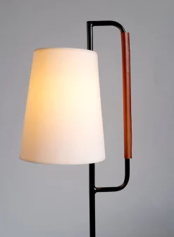 Pamono Floor Lamp with Magazine Rack from Mado Jolain, France, 1956