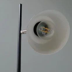 Sale Pamono Floor Lamp with Movable Chrome & Black Cylindrical Shades, 1960s