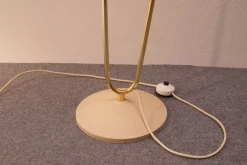 New Pamono Floor Lamp with Off-White Shade, 1950s
