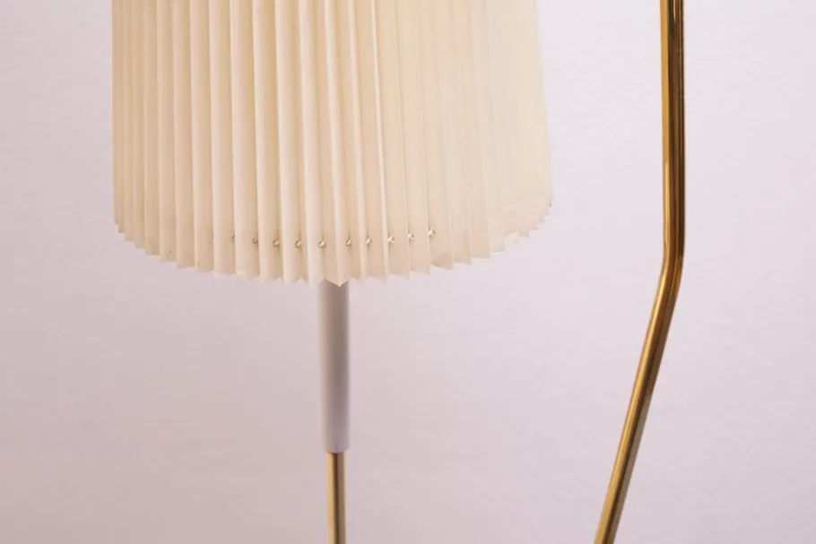 New Pamono Floor Lamp with Off-White Shade, 1950s