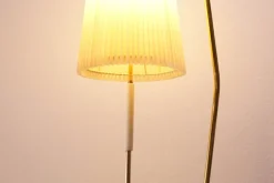 New Pamono Floor Lamp with Off-White Shade, 1950s