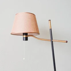 New Pamono Floor Lamp with Side Table in Ash Wood