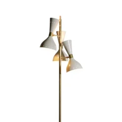 Best Pamono Floor Lamp with Three White Tulips in the style of Stilnovo, 1970s