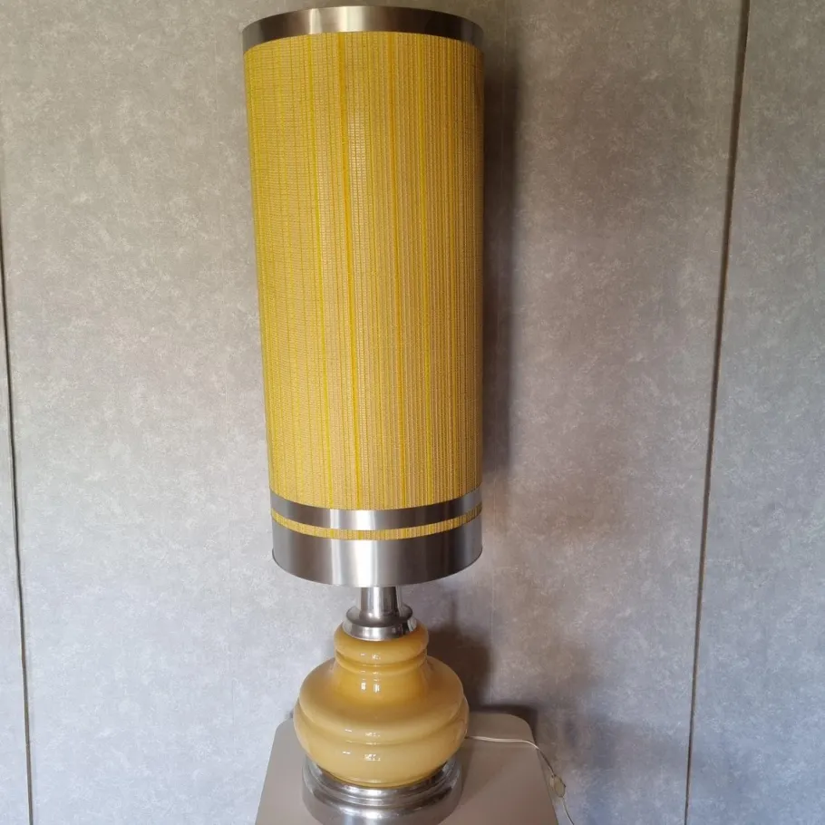 Online Pamono Floor Lamp with Yellow Shade, 1970s