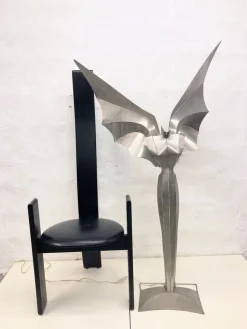 Clearance Pamono Floor Lamps Angel Illuminated Sculpture by Reinhard Stubenrauch, 1980s, Set of 2