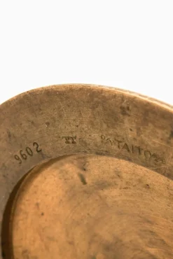 Online Pamono Floor Lamps in Brass, Cane and Rattan Shades attributed to Paavo Tynell, 1950s, Set of 2