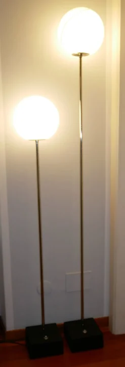 Discount Pamono Floor Lamps Model Tallo 150 and Tallo 193 in Murano Glass by Roberto Pamio for Leucos, Italy, 1972, Set of 2