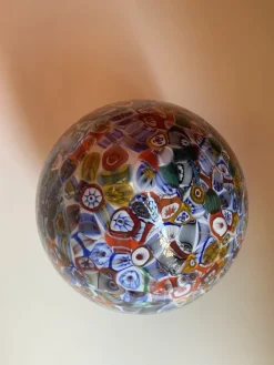 Hot Pamono Floral Multicolor Murano Style Glass Egg Small Table Lamp from Simoeng