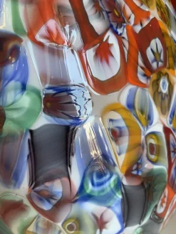 Hot Pamono Floral Multicolor Murano Style Glass Egg Small Table Lamp from Simoeng