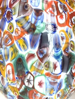 Hot Pamono Floral Multicolor Murano Style Glass Egg Small Table Lamp from Simoeng