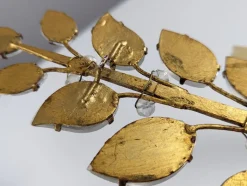 Hot Pamono Floral Wall Light in Crystal and Gold Metal from Maison Baguès, 1890s