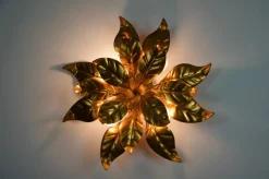 Online Pamono Florentine Flower Shape Wall Lamp by Hans Kögl, 1960s