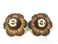 Online Pamono Florentine Flower Wall Sconces, 1960s, Set of 2