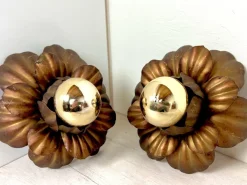 Online Pamono Florentine Flower Wall Sconces, 1960s, Set of 2