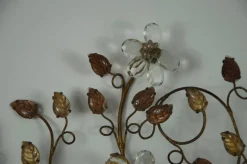 Best Pamono Florentine Flower-Shaped Wall Lamp attributed to Banci Firenze, Italy, 1970s