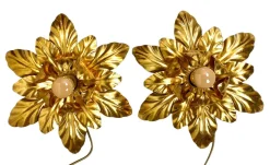 Online Pamono Florentine Gilded Wall Lamps by Euro Lamp Arts Firenze, 1980s, Set of 2