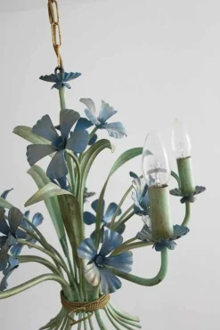 New Pamono Florentine Hollywood Regency Chandelier by Kögl, Italy, 1970s