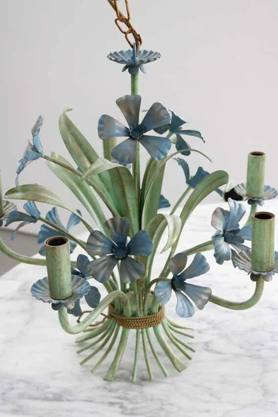 New Pamono Florentine Hollywood Regency Chandelier by Kögl, Italy, 1970s